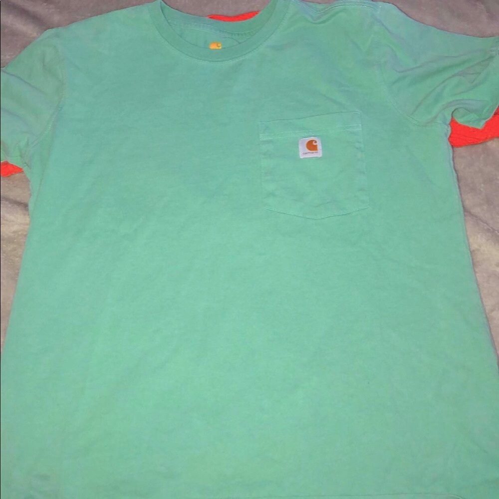 ❌sold❌Teal Carhartt Pocket T-shirt